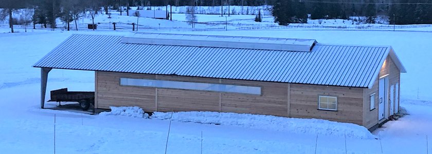 Sauehuset i tre - Klikk for stort bilde